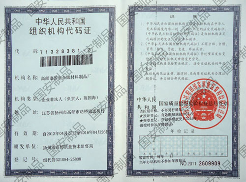 組織機(jī)構(gòu)代碼證